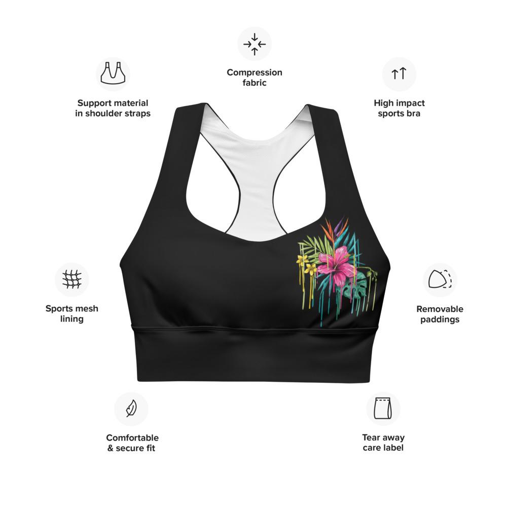 
                  
                    Hibiscus Drip Longline sports bra
                  
                