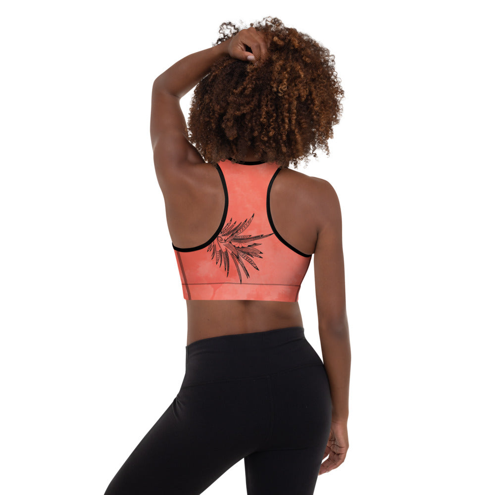 
                  
                    Coral Painapo Padded Sports Bra
                  
                