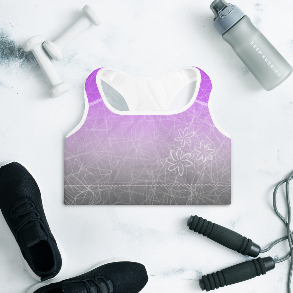 Purple Sweet Tiara Padded Sports Bra