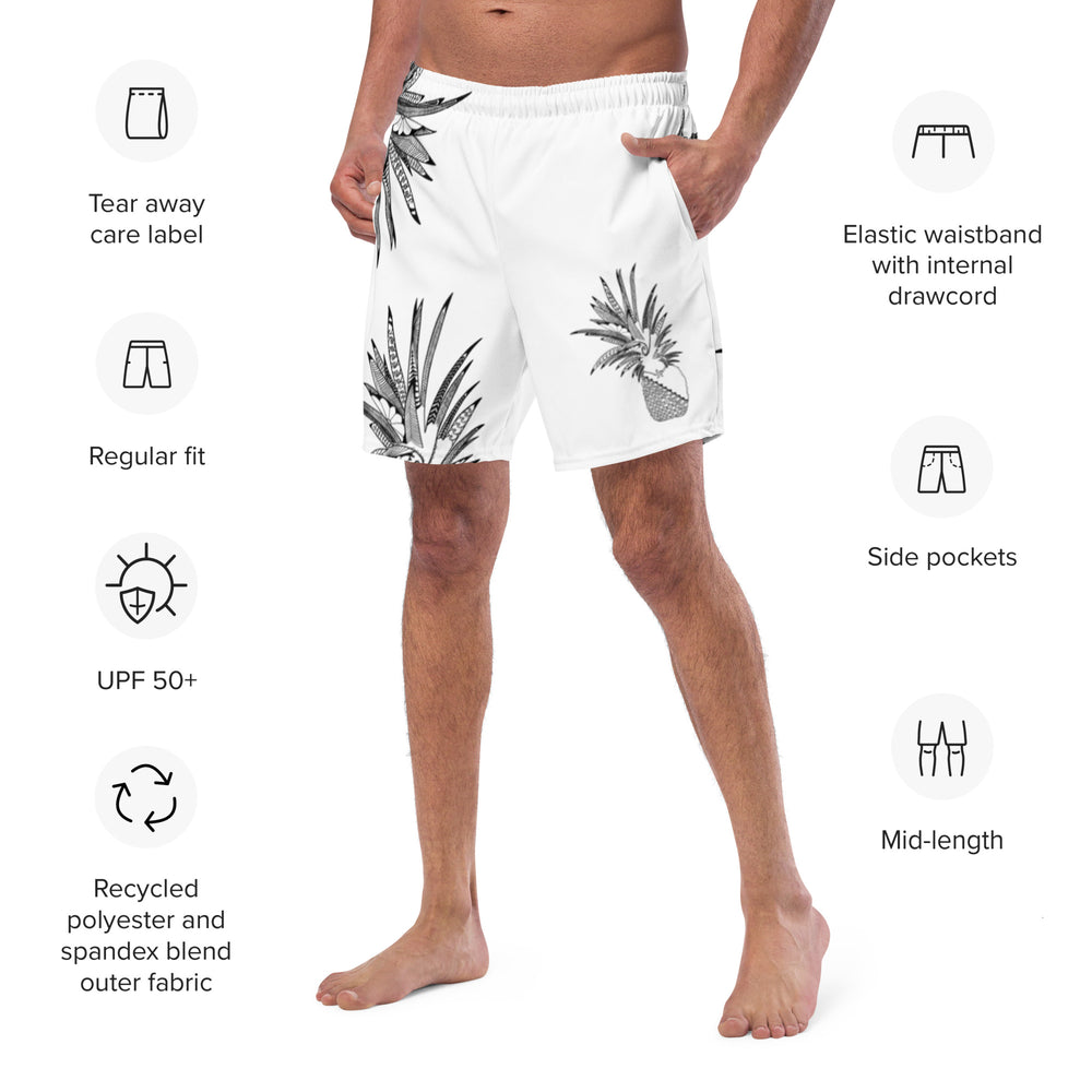 
                  
                    White Painapo Men's swim trunks
                  
                