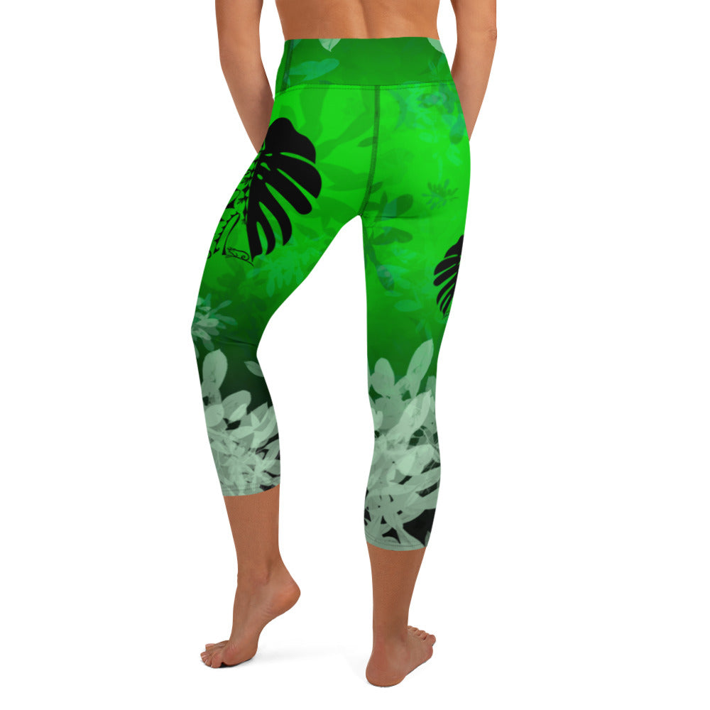 
                  
                    Green Monstera Yoga Capri Leggings
                  
                