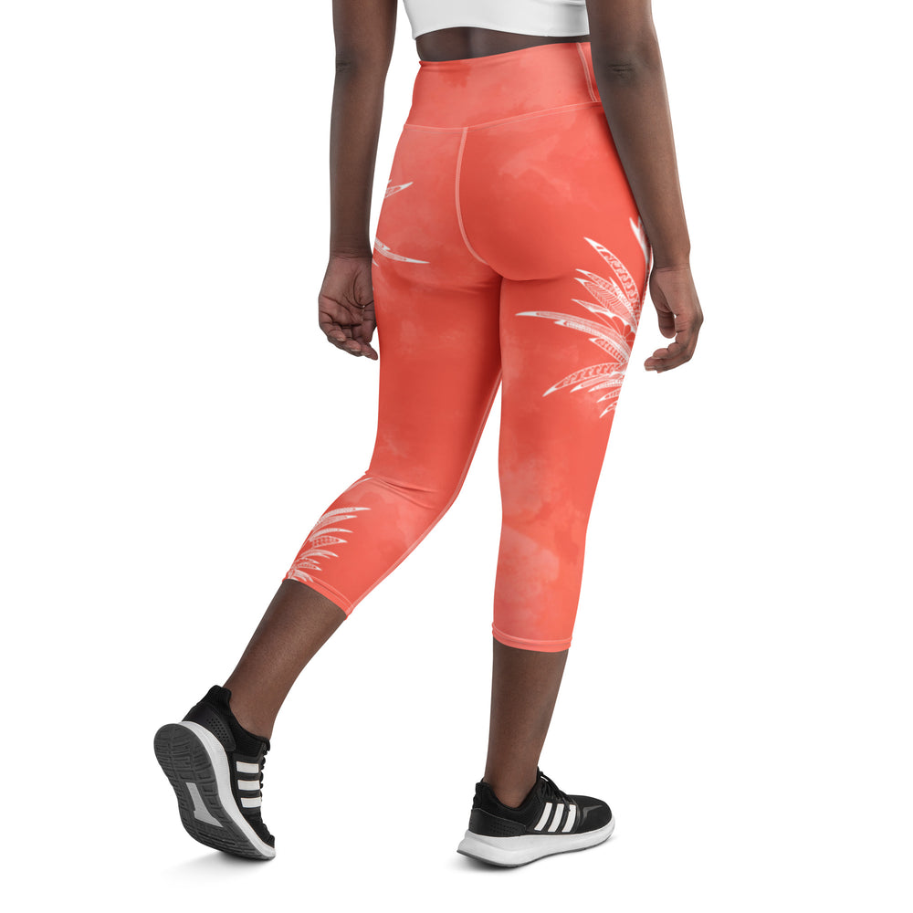 
                  
                    Coral Painapo Yoga Capri Leggings
                  
                