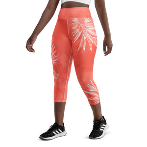 
                  
                    Coral Painapo Yoga Capri Leggings
                  
                