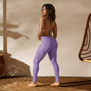 Lavender Tiare Flow Yoga Leggings – Aroha Mareva