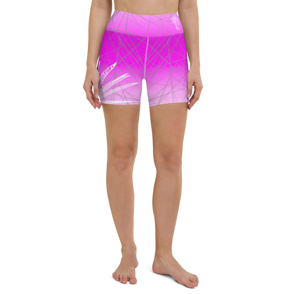 Purple Painapo Yoga Shorts