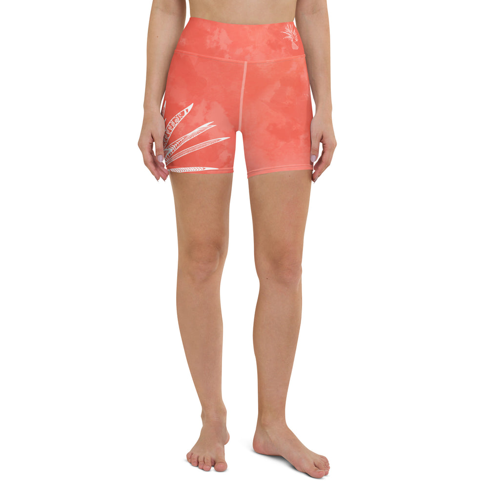 Coral Painapo Yoga Shorts