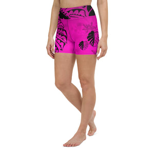 
                  
                    Pink Monstera Yoga Shorts Set
                  
                